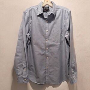American Eagle Outfitters Men’s Long Sleeved Cotton Shirt Blue Size L